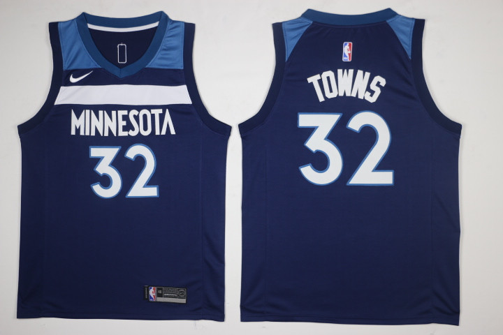Men Minnesota Timberwolves #32 Towns Blue New Nike Season NBA Jerseys->minnesota timberwolves->NBA Jersey